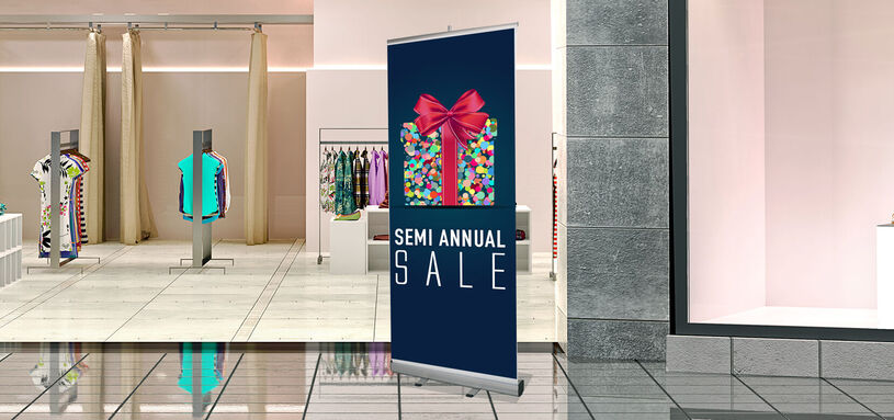 SEMI-ANNUAL CLEARANCE EVENT Advertising Banner Vinyl Mesh Sign