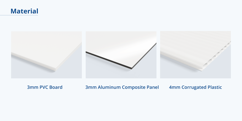 real estate sign frames - material