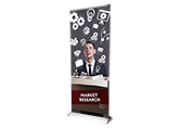 Silverwing Stand, 90" x 33.5" 2 Sided Retracting