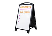Economy White Dry-Erase A-Frame, Black